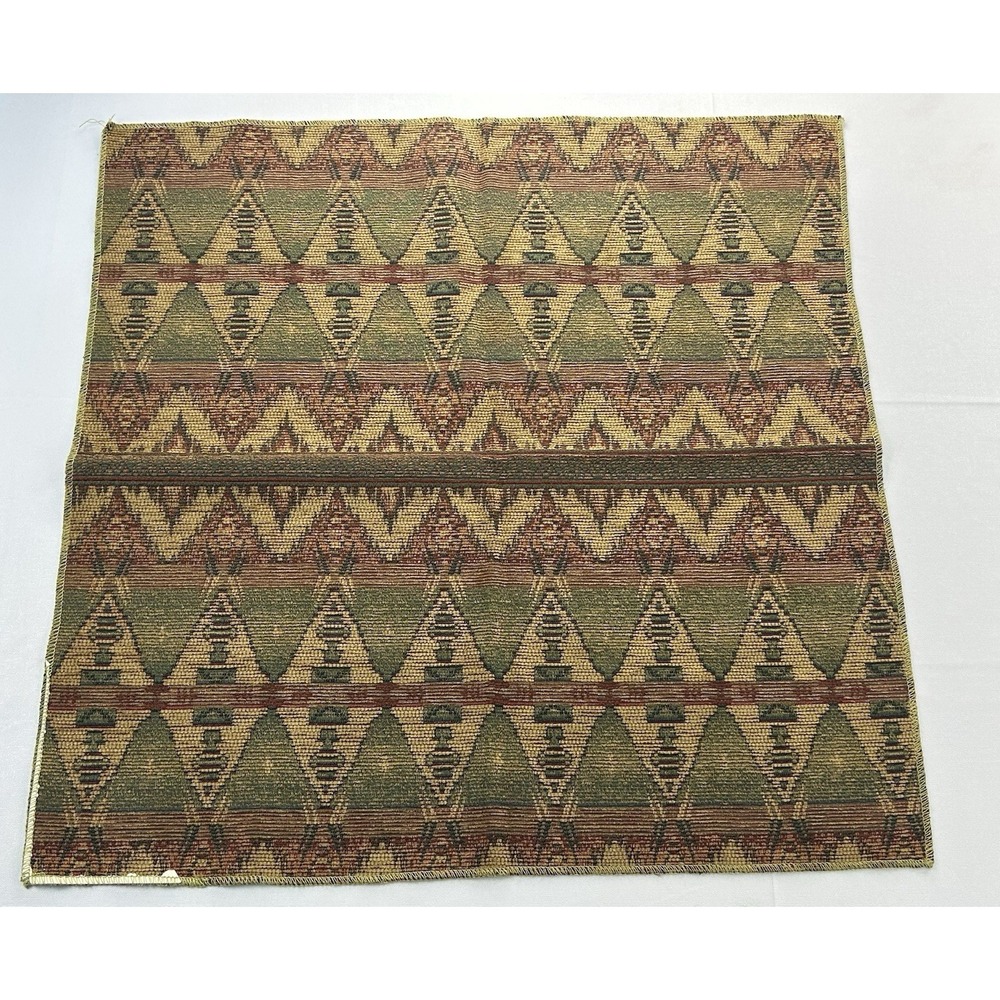 Southwestern Woven Tapestry Table Topper 26.5X26 Rustic Geometric Cabin Lodge